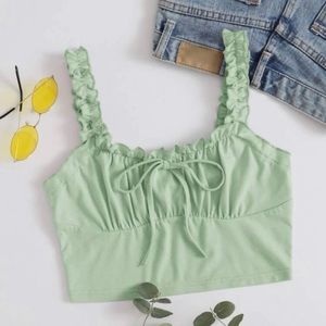 Women’s light green tank top